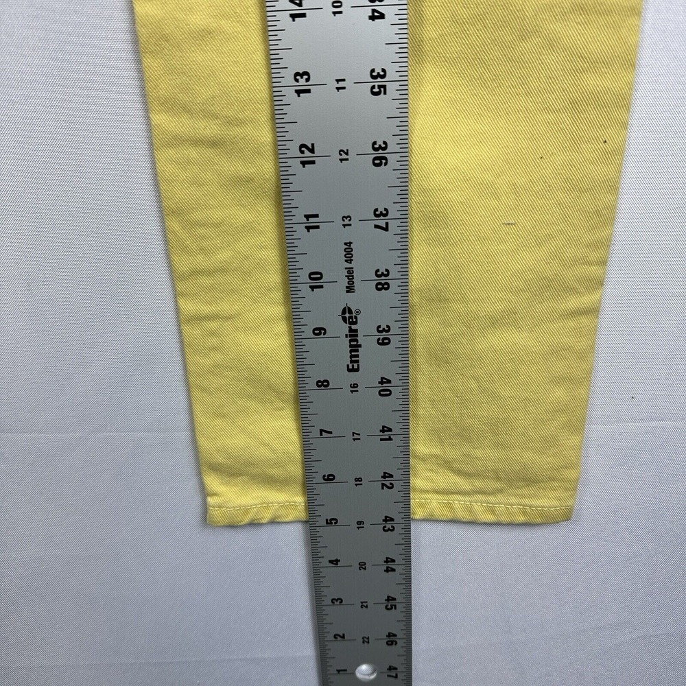 J Brand Kane Slim Fit Jeans Mens 29 x 33 Fade Lemon Yellow Denim Pants NEW $209 - Picture 14 of 14
